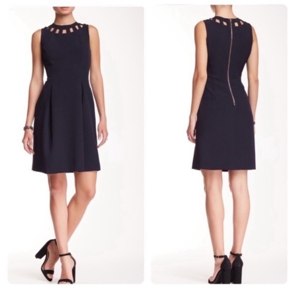 Eliza J Navy Blue Dress Cutout Sheath size 8 - Picture 1 of 8